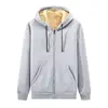 Lamb wool cardigan with added fleece (grey)