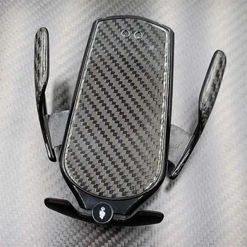 Carbon Fiber Car Phone Holder with wireless charging Air Vent Navigation Phone Holder Convenient Car Holder