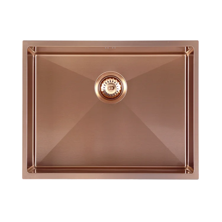 Rose Gold England Single Bowl Stainless Steel Kitchen Sink Without Faucet