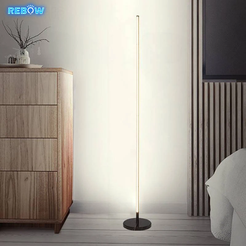 Rebow Stock Luxury Home Party Hotel белый RGB штатив круглый скандинавский стоячий комната APP дистанционный светодиодный Угловой напольный светильник