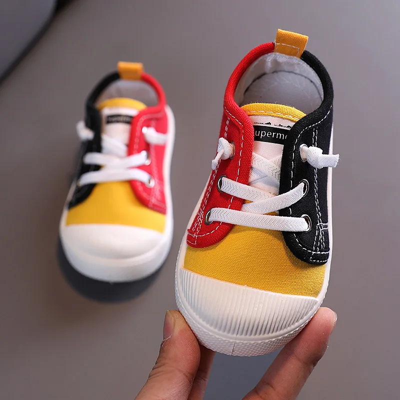 Toddler Girl Sneakers Boy Shoes Kids Canvas Shoes Casual Lace up Classic  Flats Children Shoes for Student