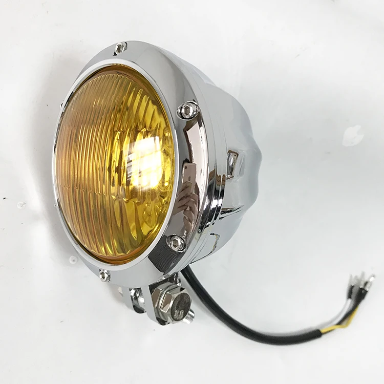 chrome bike headlight