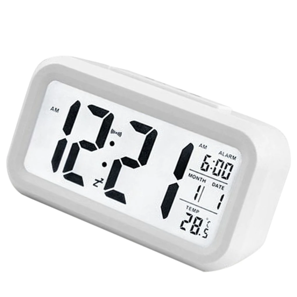 Electric Desktop Table Clock Electronic Alarm Digital Big LED Screen Desk Clock Data Time Calendar Desk Watch
