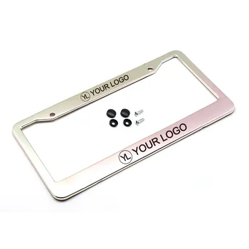 Wholesale USA Standard Metal Licence Plates Holder Cover 2 Holes Aluminum Alloy License Plate Frame