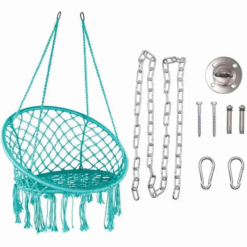 Палатка для Патио Сад макраме висячий гамак стул ручной работы веревка качели подвесной