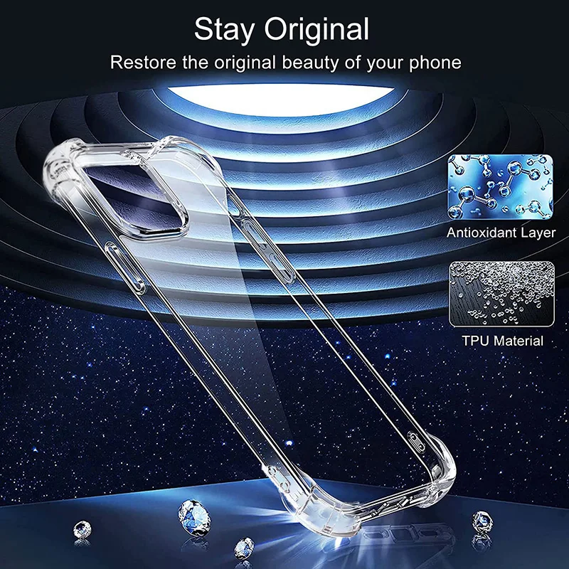 Phone Cover for Tecno B1 F1 F2 F3 Y2 Y3 Y4 Y5 Y6 W1 W2 W3 W4 W5 S1 S2 K8 C5  C7 C8 C9 Cx Cm L3 L5 L6 L7 L8 L9 Clear Phone Case