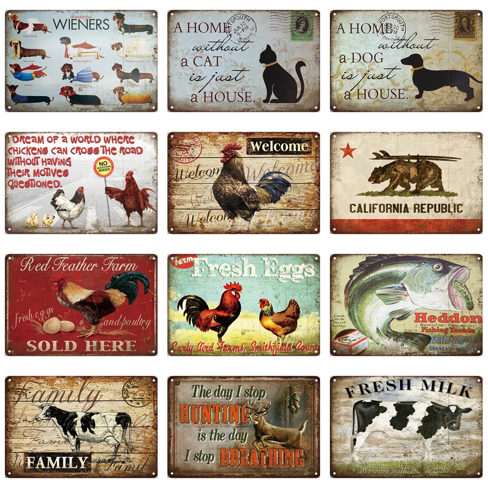 KIYOYO Vintage Tin Sign - Farm Chicken Garden Retro Wall Art, 8x12 Inch Metal Plaque For Home Kitchen - View #5
