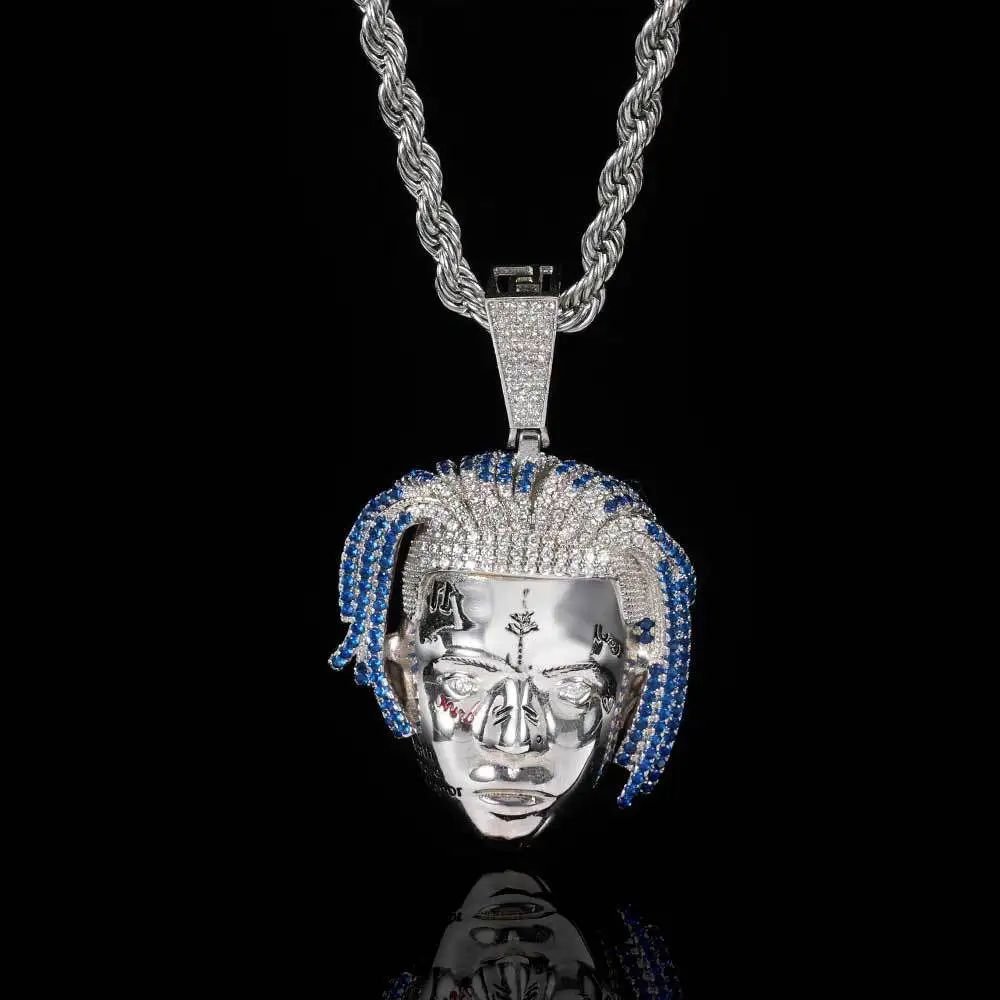 Hip Hop Singer Xxxtentacion Avatar Pendant - Iced Out Gold