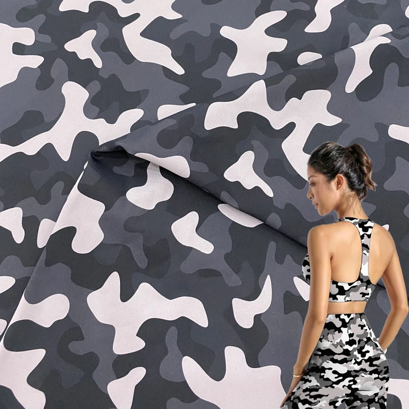 Sublimation 4 Way Stretch Polyester Spandex Snakeskin Stretch Fabric for Yoga Tights