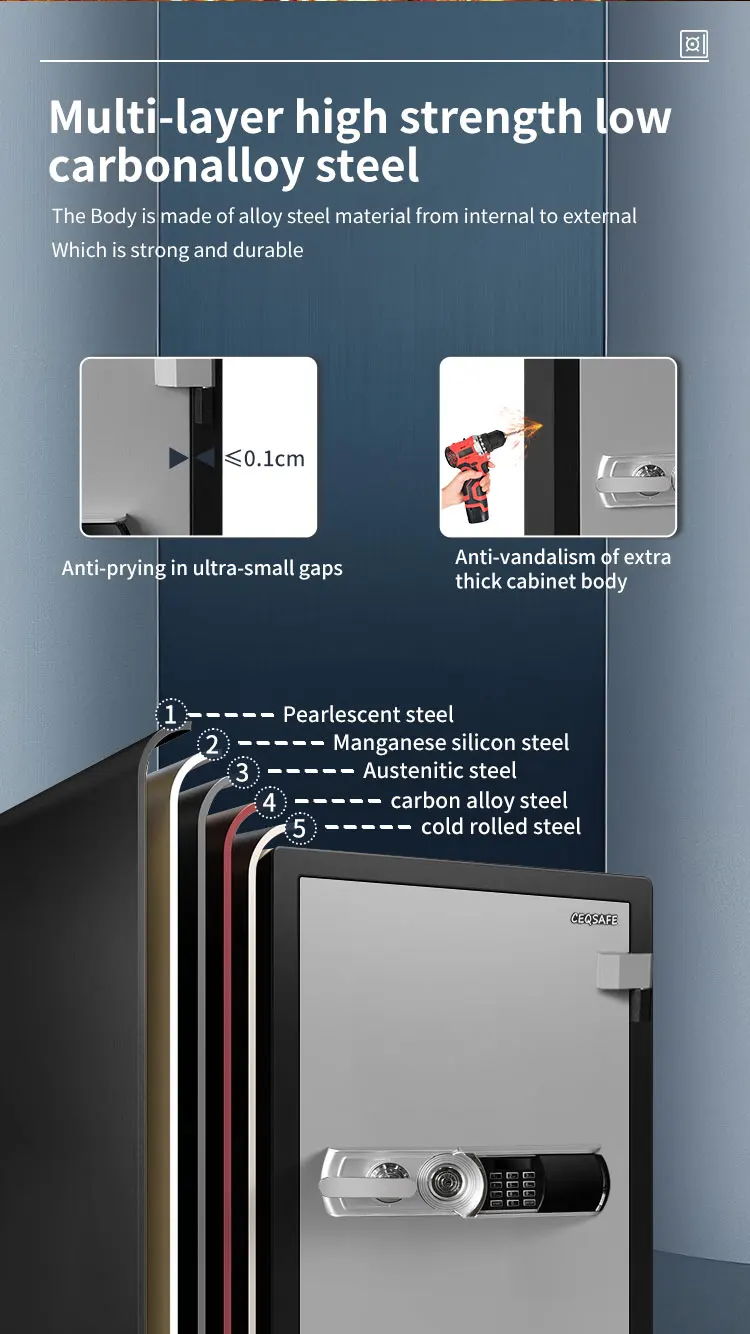 CEQSAFE Office Automatic Digital Security Fireproof Smart 2 Hours Safe Box supplier