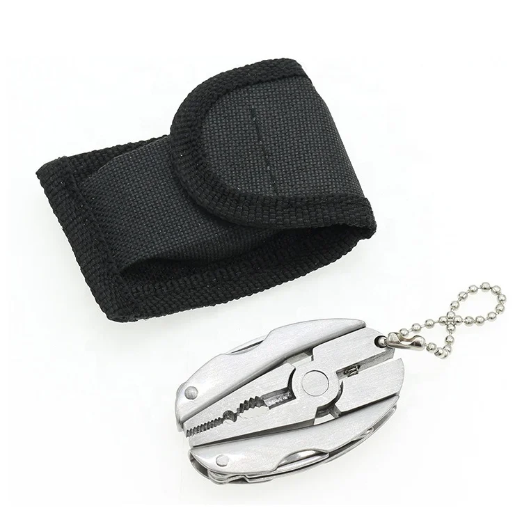 Stocked Stainless Steel Keychain Multi Tool Mini Plier Pocket Multi Tool Ball Chain Plier