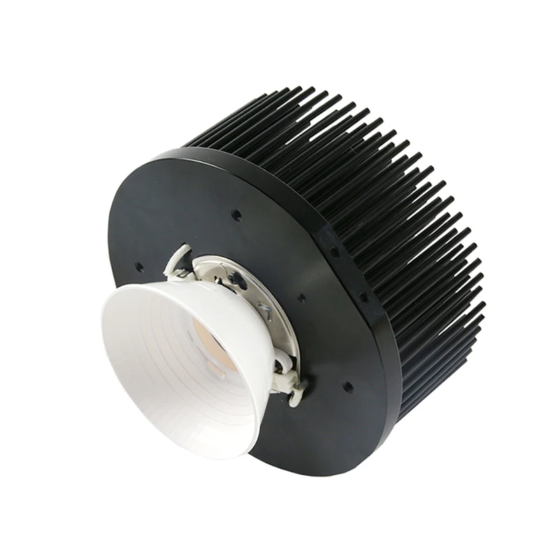 80w Led Grow Light Heatsink Radiator Heat Sink Round Cold Forgized Aluminum Profil Aluminum Vero Aluminum 150mm Black 10000 90W