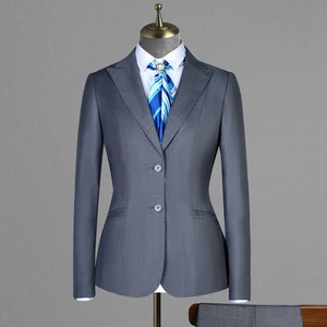 Non-iron Suit Women High-end Temperament Wool Suit Business Formal Two-piece High-end Bank Hotel Workwear Exquisite Suit