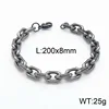 Boiled black bracelet 20cm = KB148899-Z