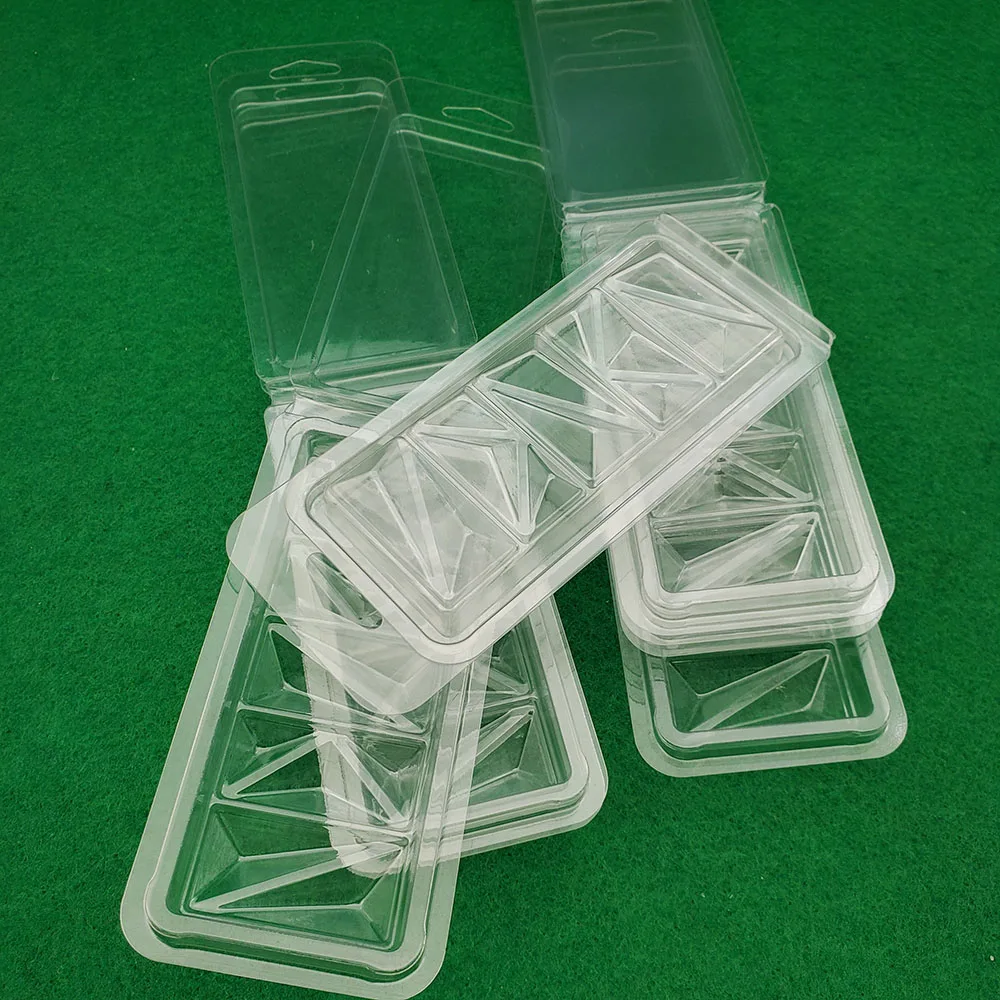 Custom Wax Melt Clamshell Packaging Containers Snap Bar Packaging