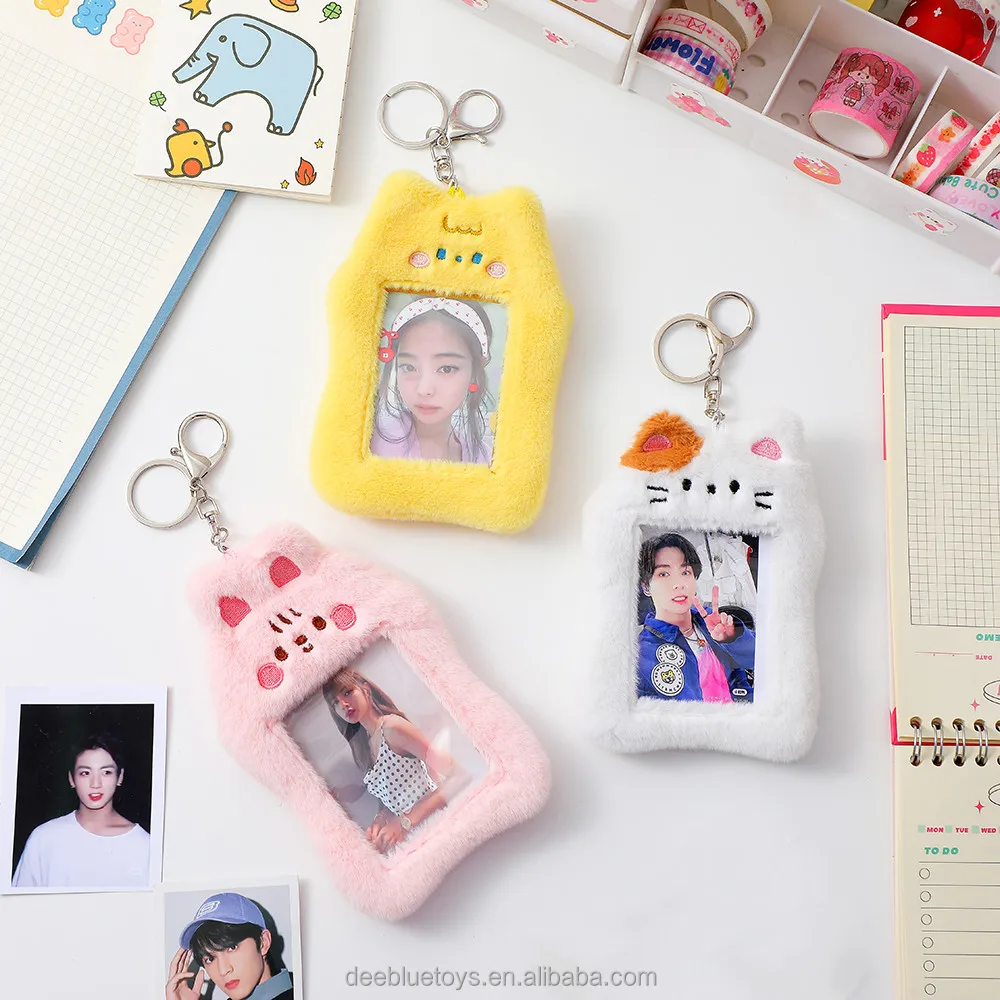 Fast Delivery Time Custom Idol Photo Plush Card Holder With Keychain ...