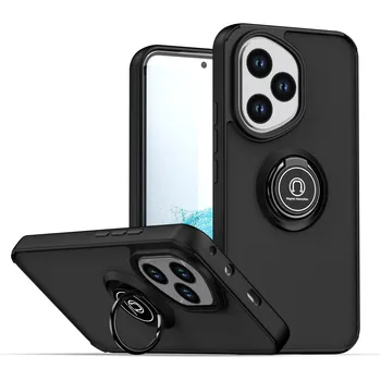 Luxury Honor 400 5G Phone Case 2in1 TPU+PC Fine Recessed Camera Hole Shockproof with Magnetic Car Bracket 8 Colors Available