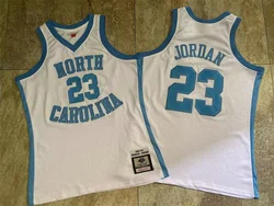 Wholesale North Carolina #23 1983-1984 white jersey M&N original 1:1  embroidered basketball jersey fans basketball wear From m.