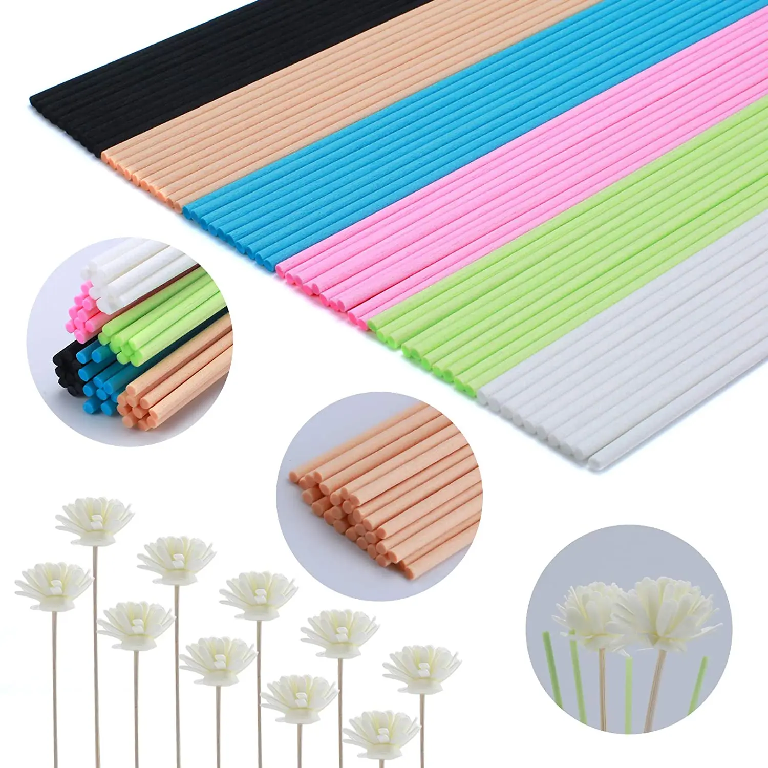 Factory Scent Flower Fiber Bamboo Reed Diffuser Sticks And Sticks With