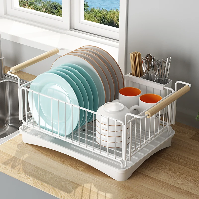 Simple Houseware 2-Tier/ 1-Tier Dish Rack with Drainboard,Dish