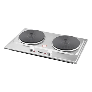 Electric Hotplate Deluxe Design Stainless Steel Double Burners Heater Hot Plate Kitchen Appliances