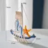 Adesivo per piccola barca con stella marina e pesce