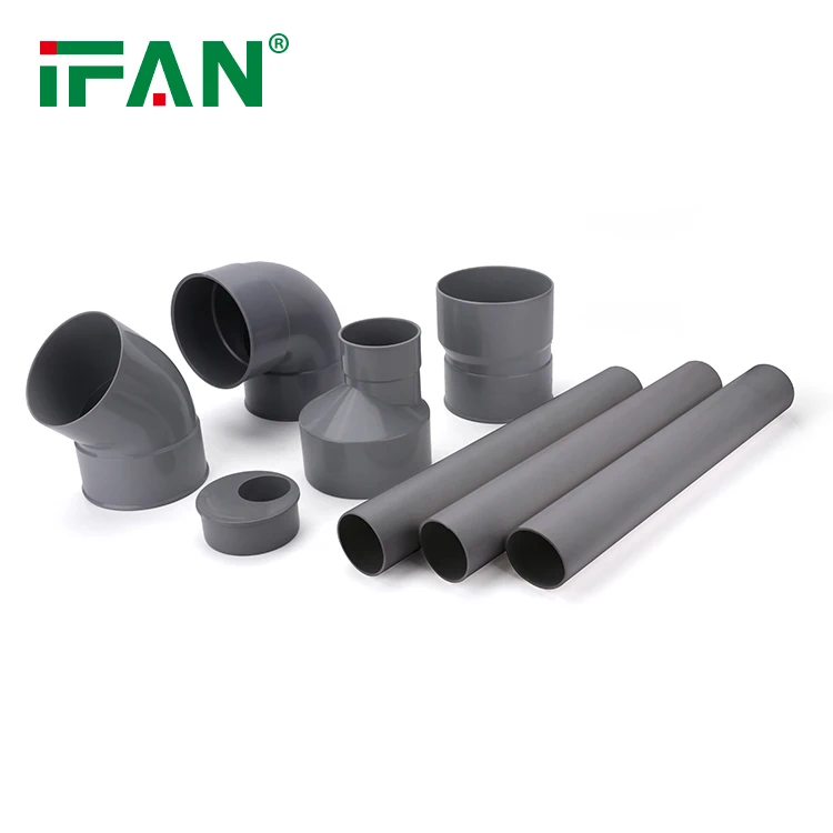 IFAN Free Sample UPVC All Types Drainage Water Pipe Connector PN16 All Size Socket Elbow Tee Plastic PVC Fittings