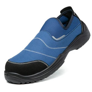 Zstep Low Cut  Safety Shoes Fly Knitting Upper and Cow Suede Leather PU Outsole Steel Toe and Steel Plate