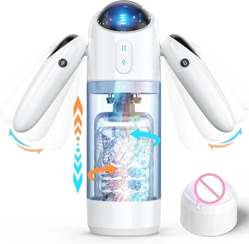 2024 New Trending Black Technology Mute Sex Toys For Men Automatic Robot Handheld Masturbators