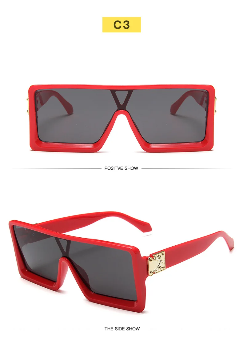 Wholesale Steampunk Sunglasses Designer Men Square Large Frame