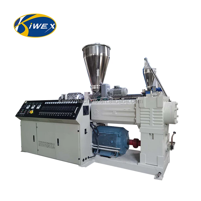 Конический двухшнековый экструдер машины