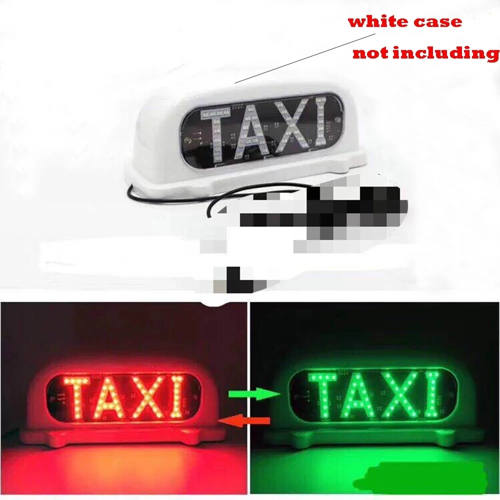 Taxi Cab Windscreen Windshield Sign Green LED Taxi Light Lamp Bulb EL