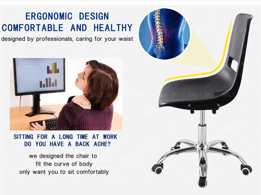 Simple Design Revolving Office Chair Lifting And Breathable Computer Chair With Universal Wheels For Meeting And Conference