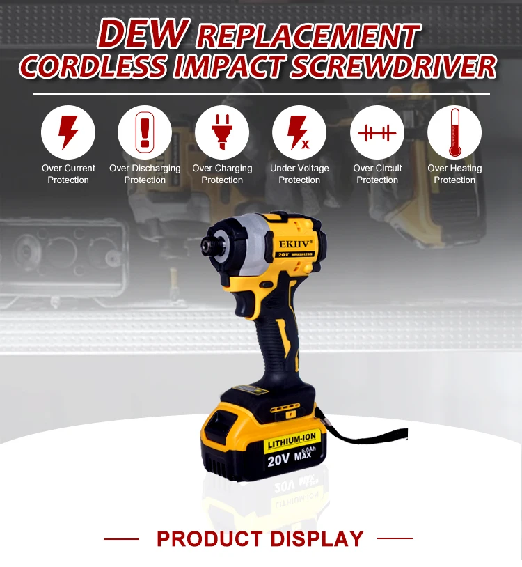 Wholesale Dewpower Screwdriver 18 V/20v Brushless Drywall Drywall ...