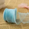 4cm sky blue plain edge mermaid tulle 10 yards (bagged)