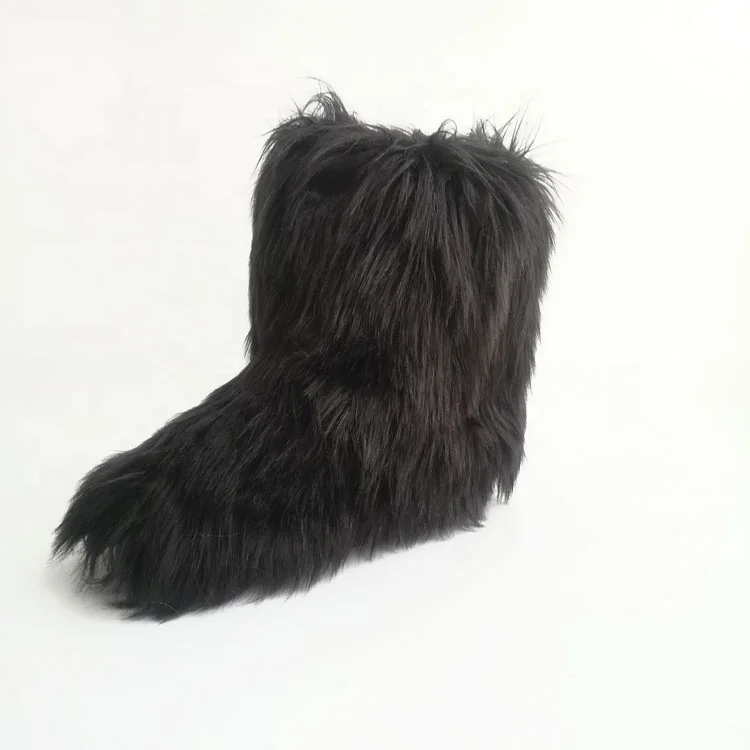 Французский новейший дизайн, зимние женские ботинки из искусственного меха для женщин, уличная домашняя обувь