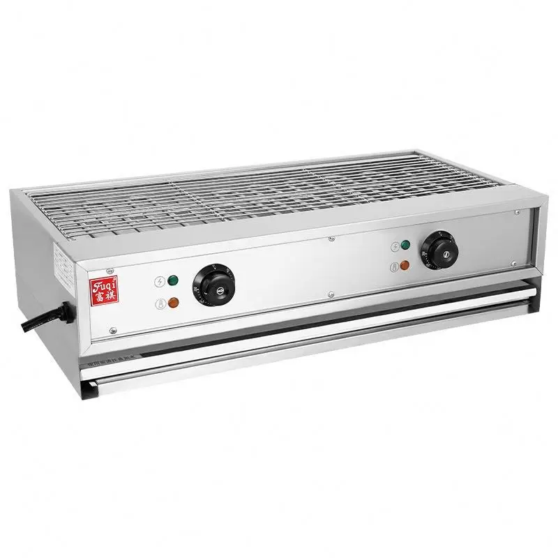 Equipment Small Stainless Steel Snack Machines Kebab Roasting Camping Smokeless Electric Bbq Grill Oven Grills