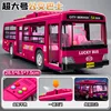 Autobus viola oversize con suoni, luci, inerzia e porte apribili