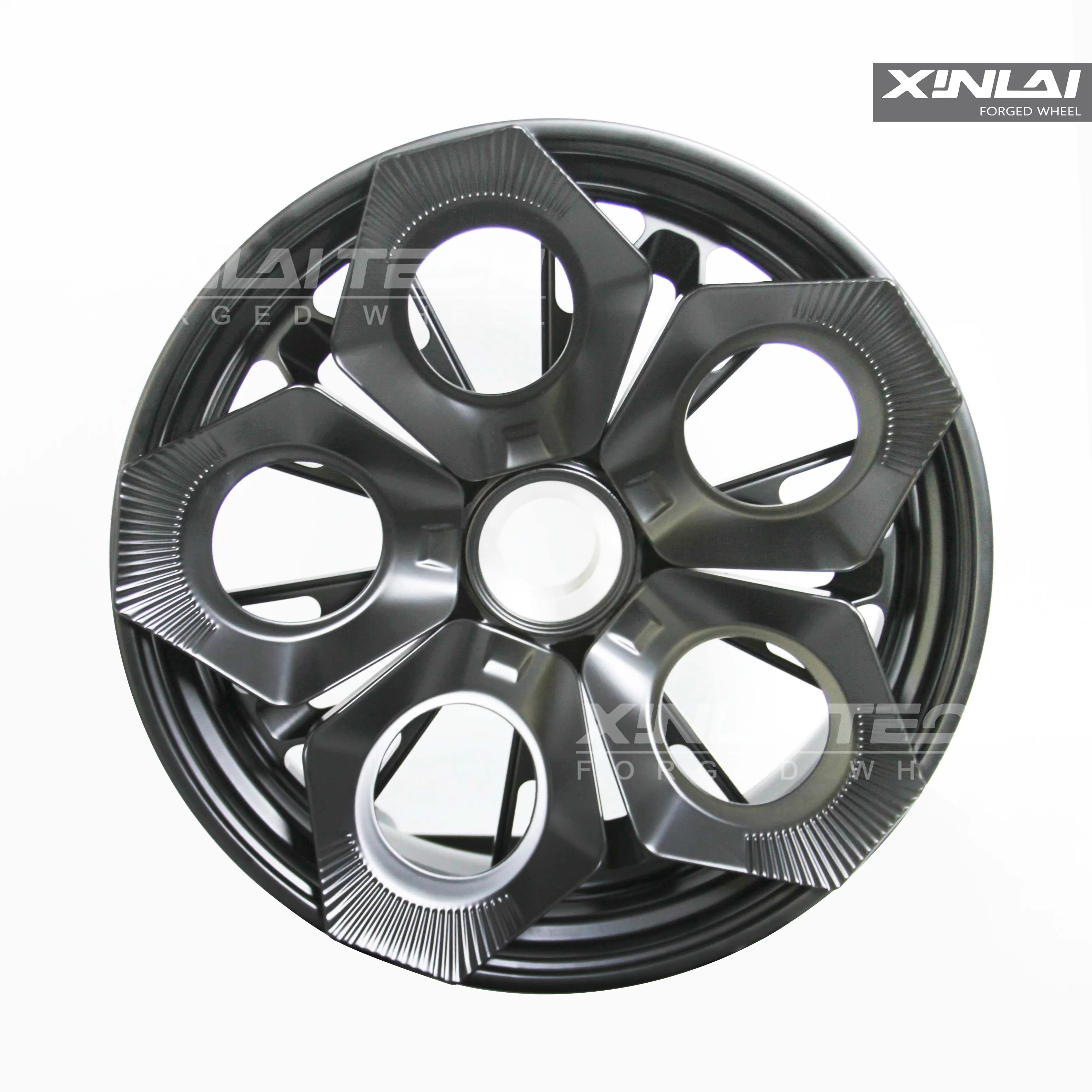 XL Custom Forged Aluminum Supermoto Wheel 5-Spoke Design Matte Black Finish Street Racing Sport Bike Motorcycle Wheels