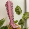 snakeskin leather pink