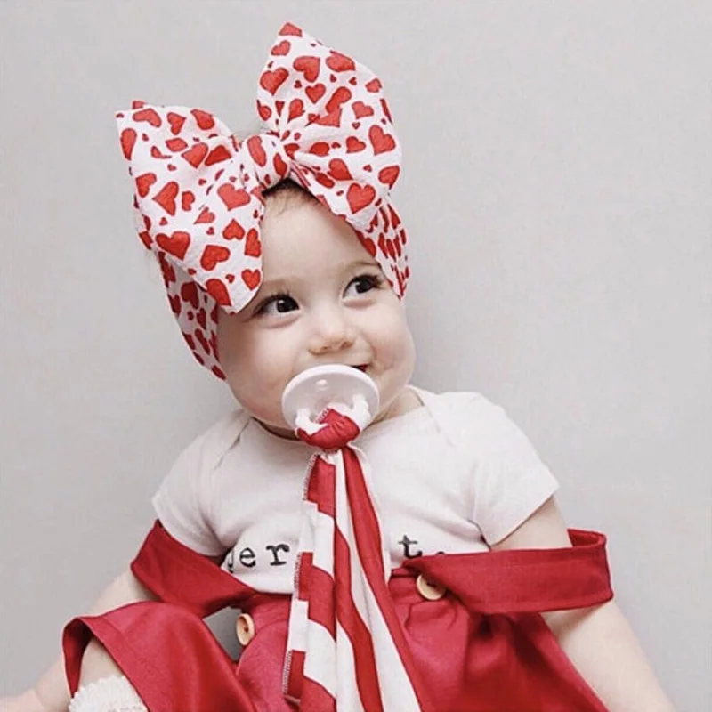 Red Baby Girl Bows, Customized Baby Girl Headbands, Head Wraps and