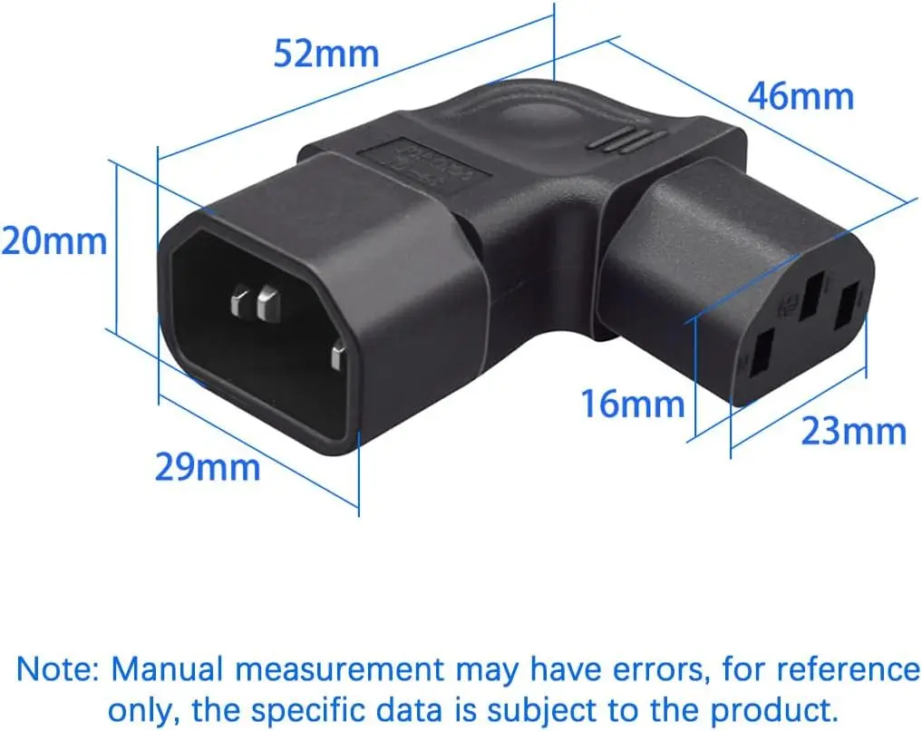 Plug Power Cord IEC 320 Plug Connector C14 to C13 Power Plug Adapter