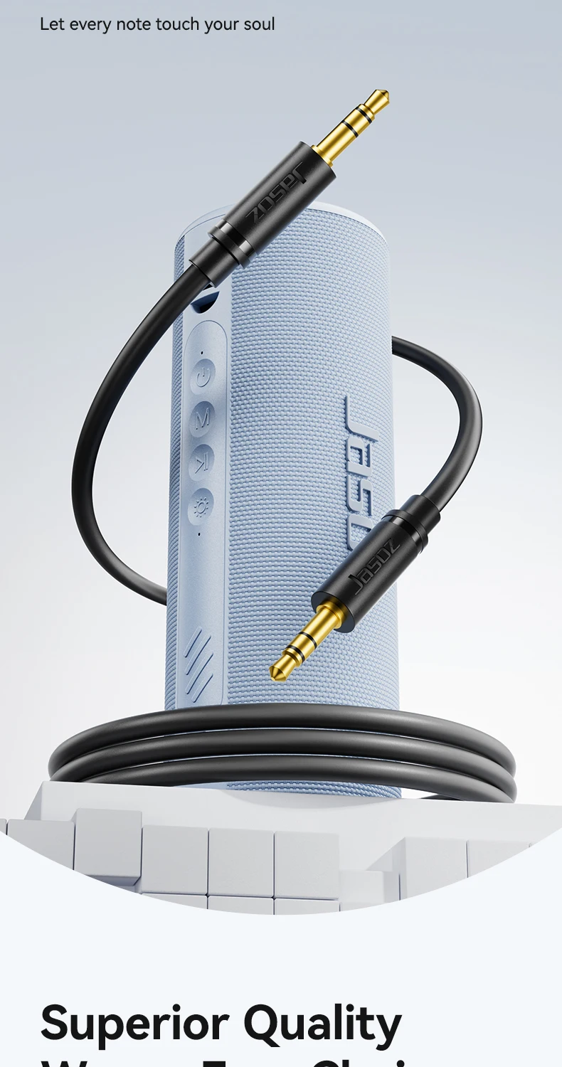 Jasoz 2M AUX 3.5mm Cable Black 5 Meters Male Plug Jack 29AWG for Headphones Car Projector Speaker Camera Microphone