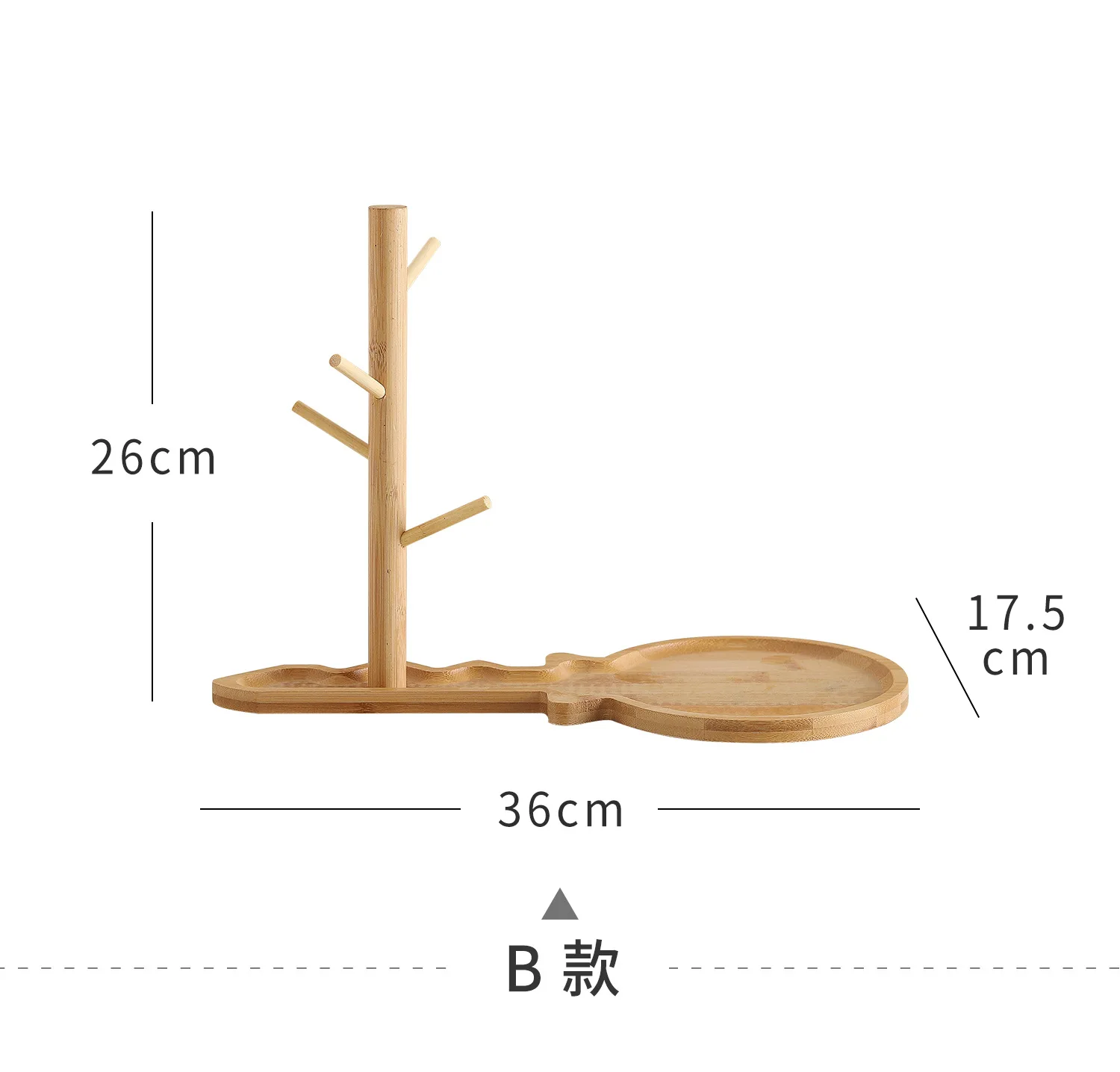 Wooden Porch Storage Jewelry Display Stand Tray Tree Key Rack Hanging ...
