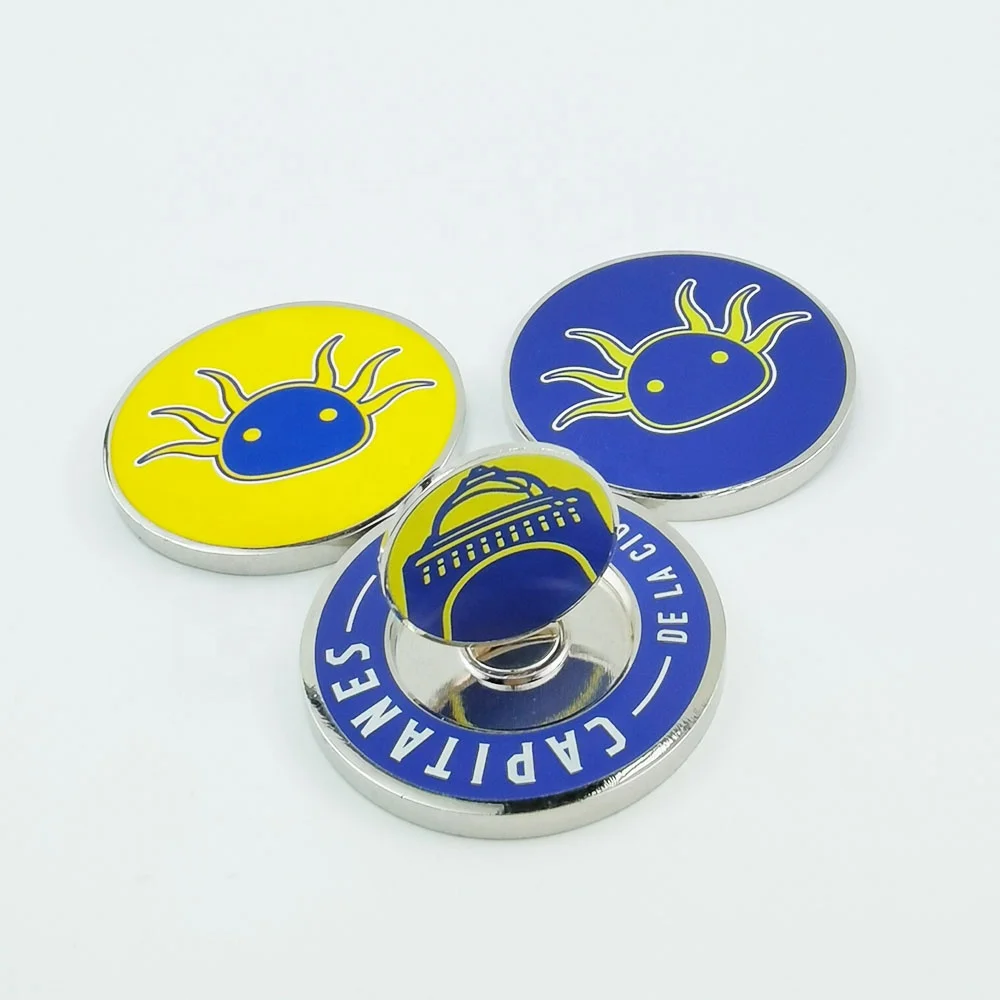 Anpassad logotypisk magnetisk pokratchippsformad golfbollsmarkör