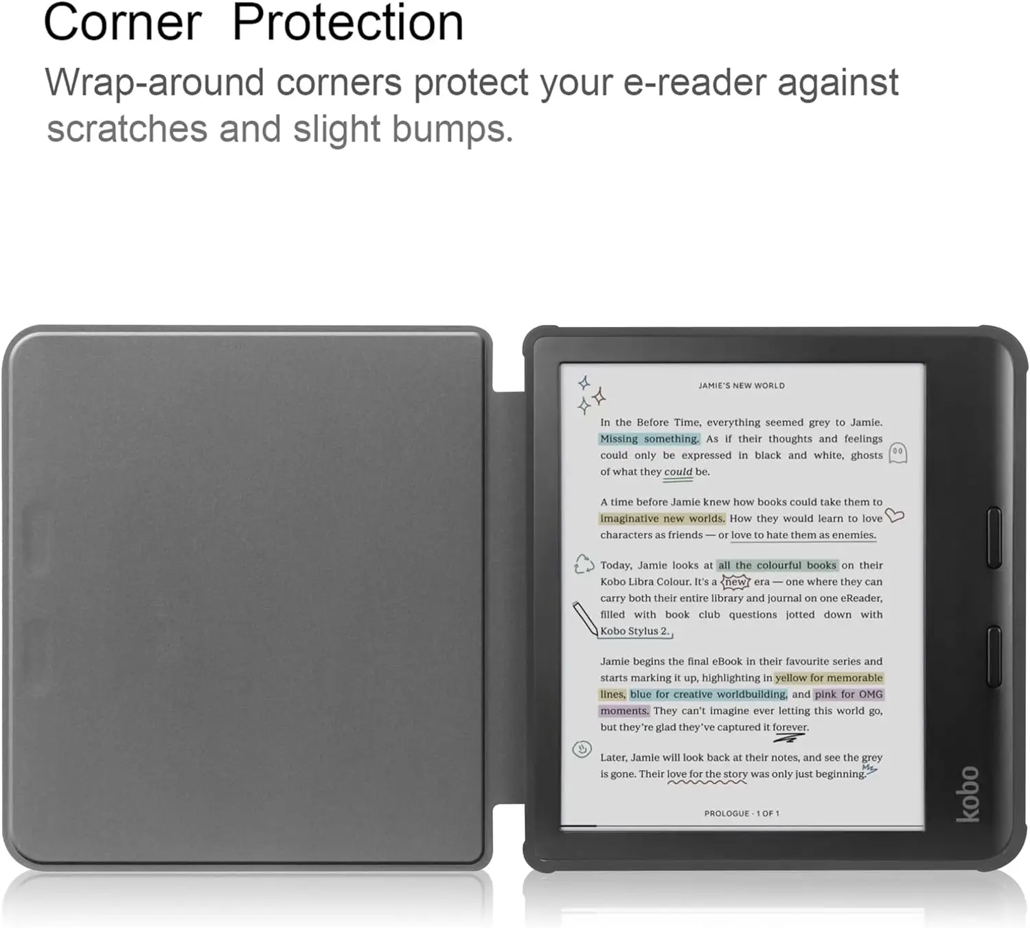 Case for Kobo Libra Colour Ultra Thin with Auto Wake Sleep Cover PU Leather Shockproof Covers for E Readers Universal manufacture