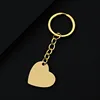 30285mm oblique heart key chain gold