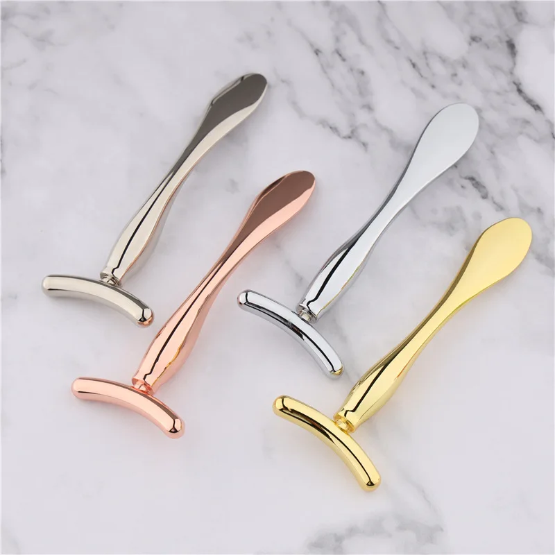 Палочка для крема для глаз, массажная палочка для глаз, металлическая Косметическая ложка для красоты, инструмент для ухода за кожей
