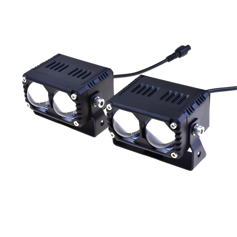 Senlo Blue Lens X2 Plus Dual Color Double Lens Motorcycle Led Light LED Mini Driving Light