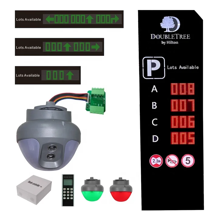 Parking Sensor Guidance System Ultrasonic With Led Indicator All-in-one Used for Indoor Basement Parking Lot